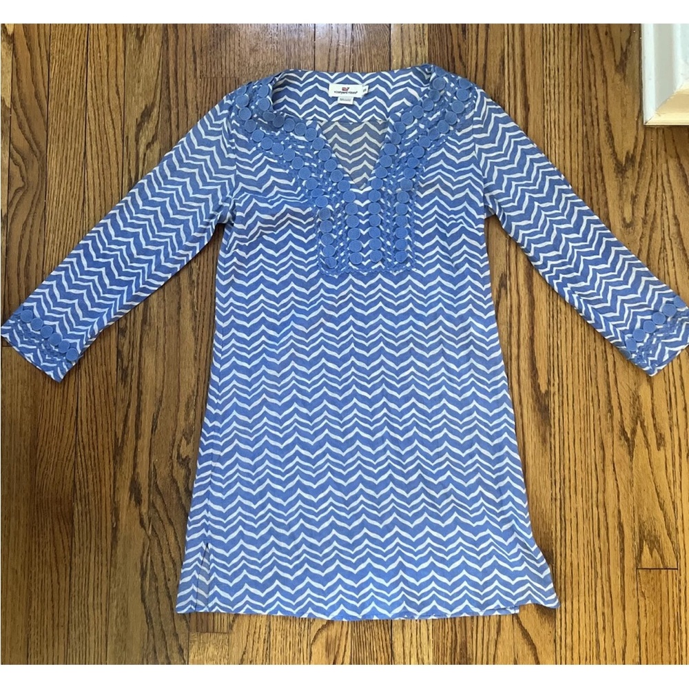 Vineyard Vines Ribbon Trim Tunic Swim Cover-Up Size XXS Beach, Pool Boho Luxury